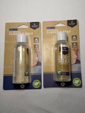 Lot of 2 Stansport All Purpose Campers Soap Skin Hair Dishes Clothes New Expired